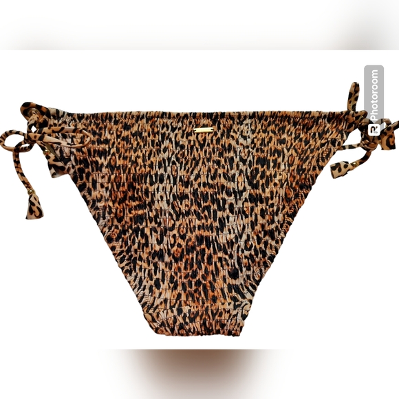 Victoria's secret two piece swimsuit bikini set leopard print strappy size 34B/M - Picture 12 of 15